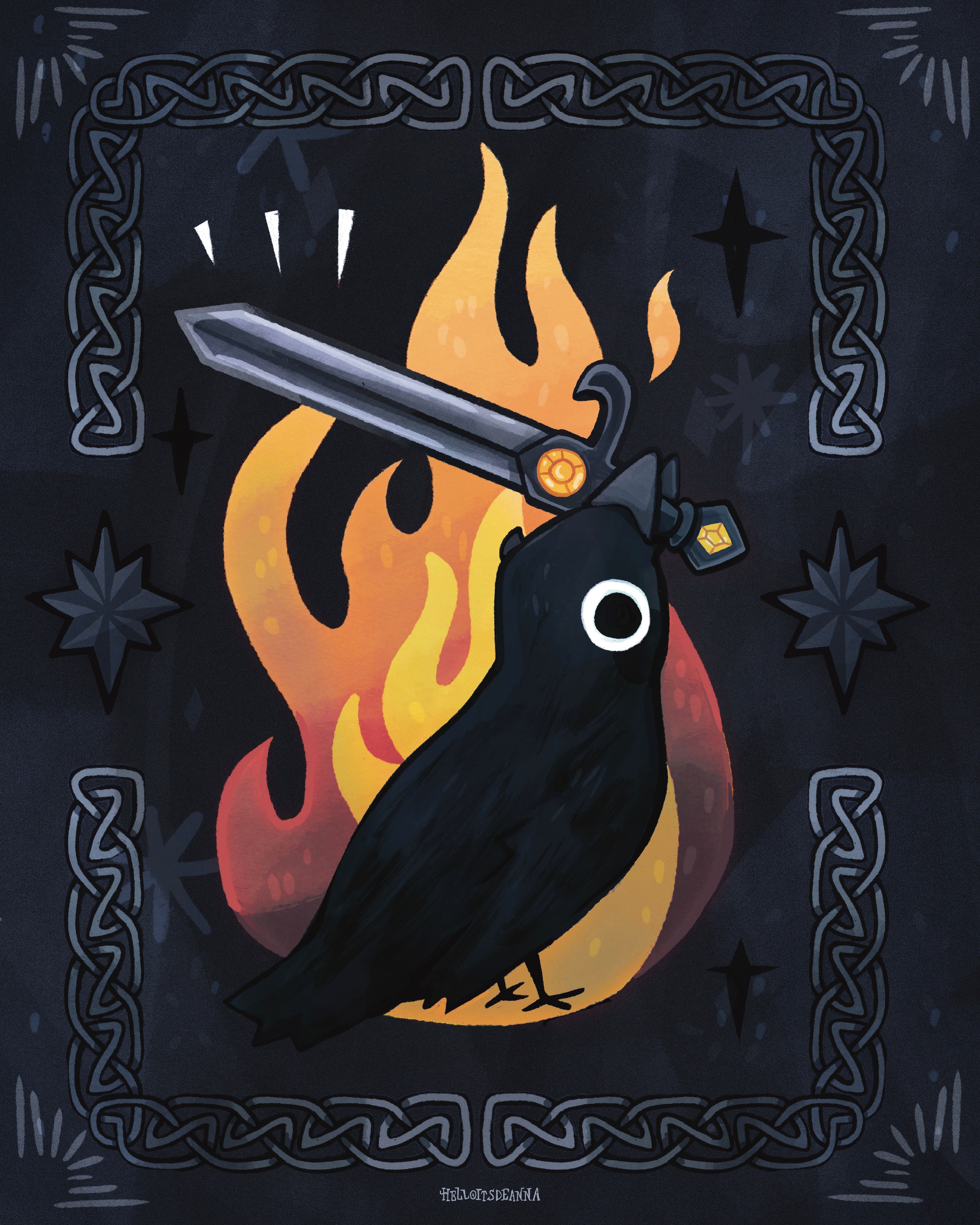 Crow Sword Print